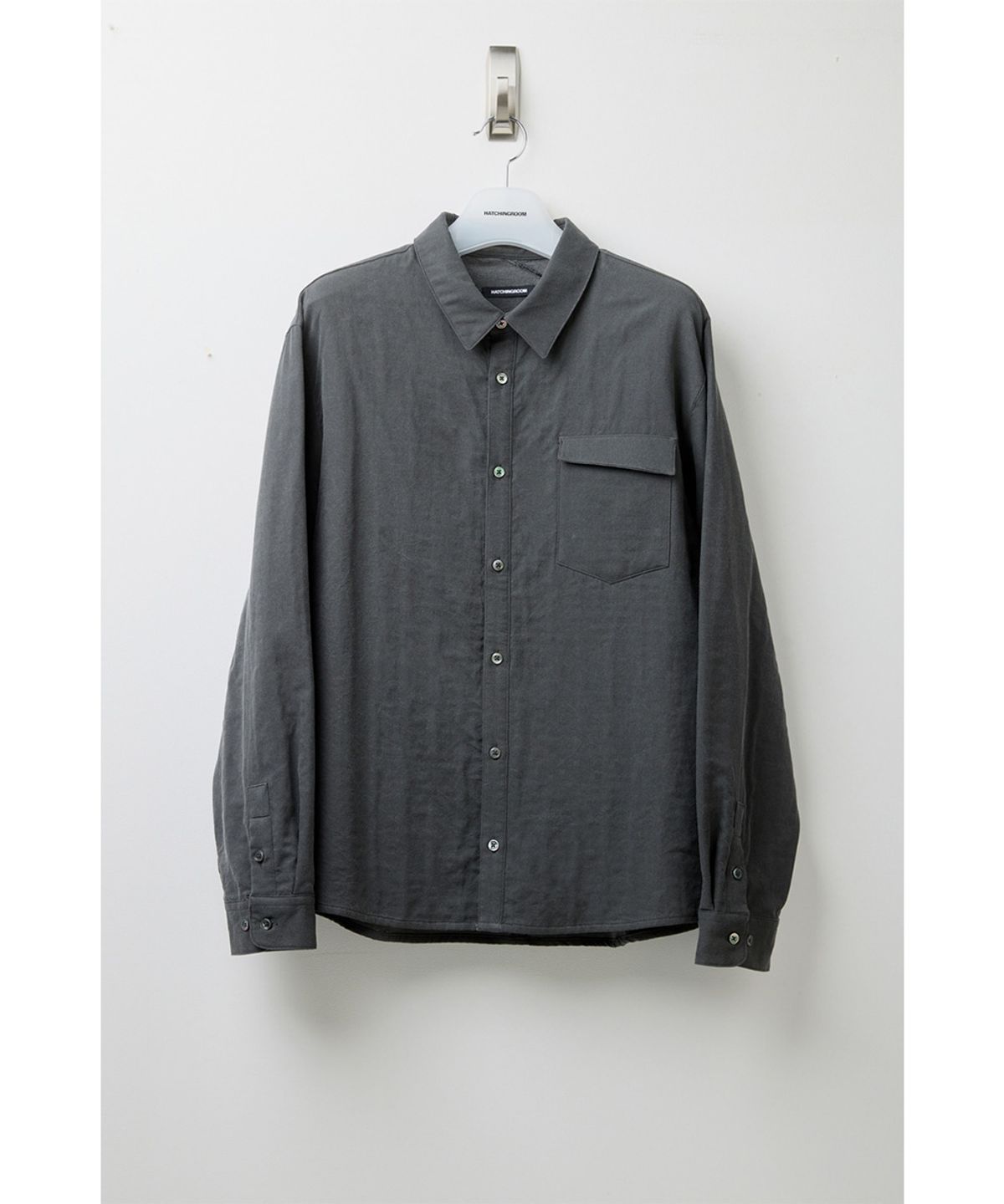 해칭룸(HATCHINGROOM) Curved Shirt Dyed Charcoal
