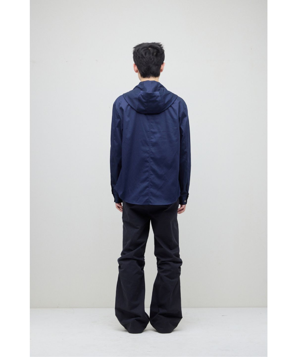 해칭룸(HATCHINGROOM) Hooded Shirt Dark Blue