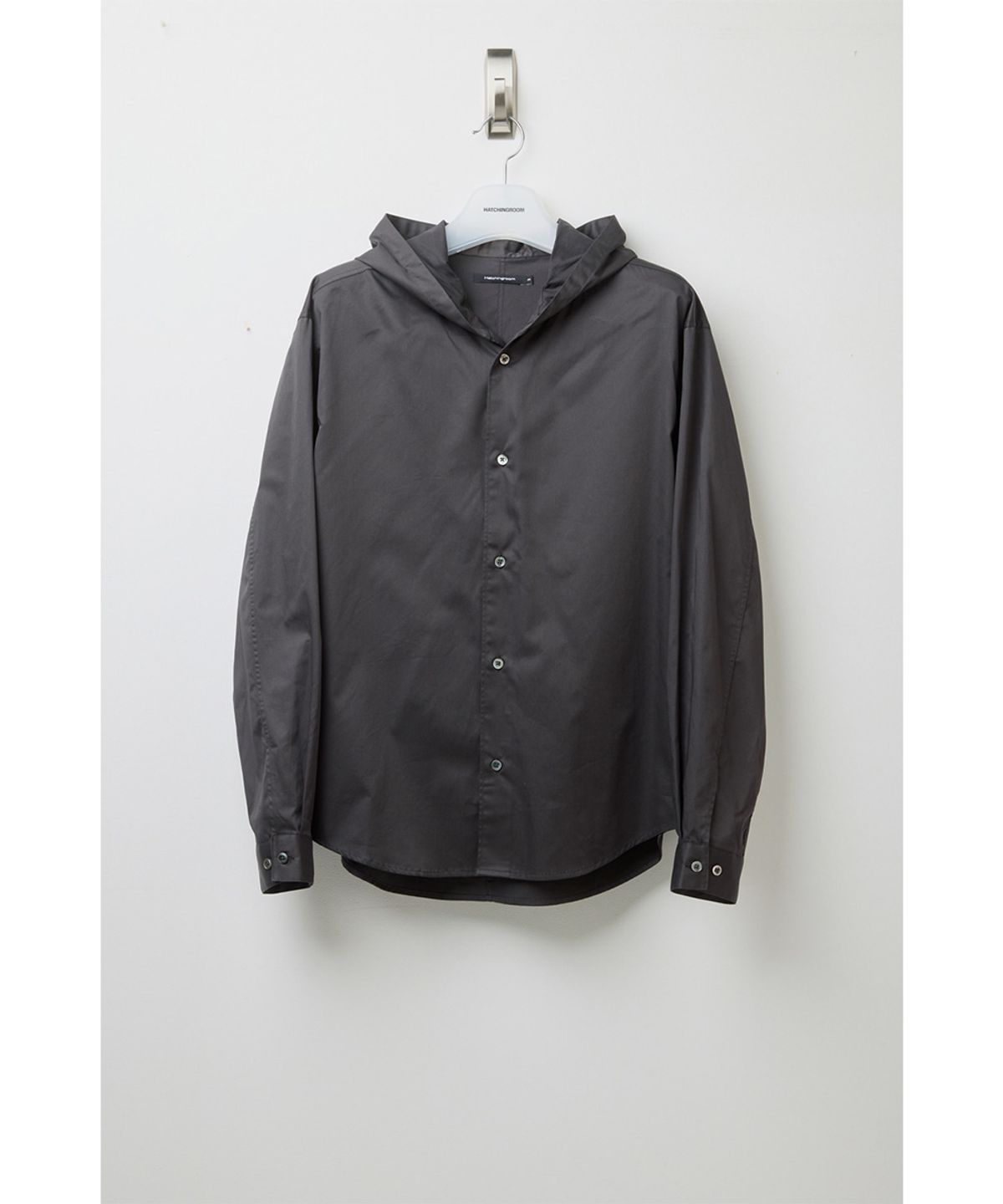 해칭룸(HATCHINGROOM) Hooded Shirt Charcoal