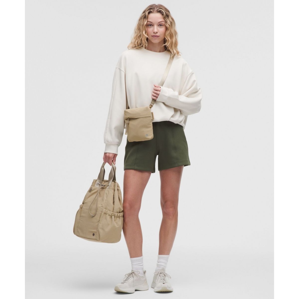 룰루레몬(LULULEMON) 투인원 드로스트링 버킷백  RUCU SLVR