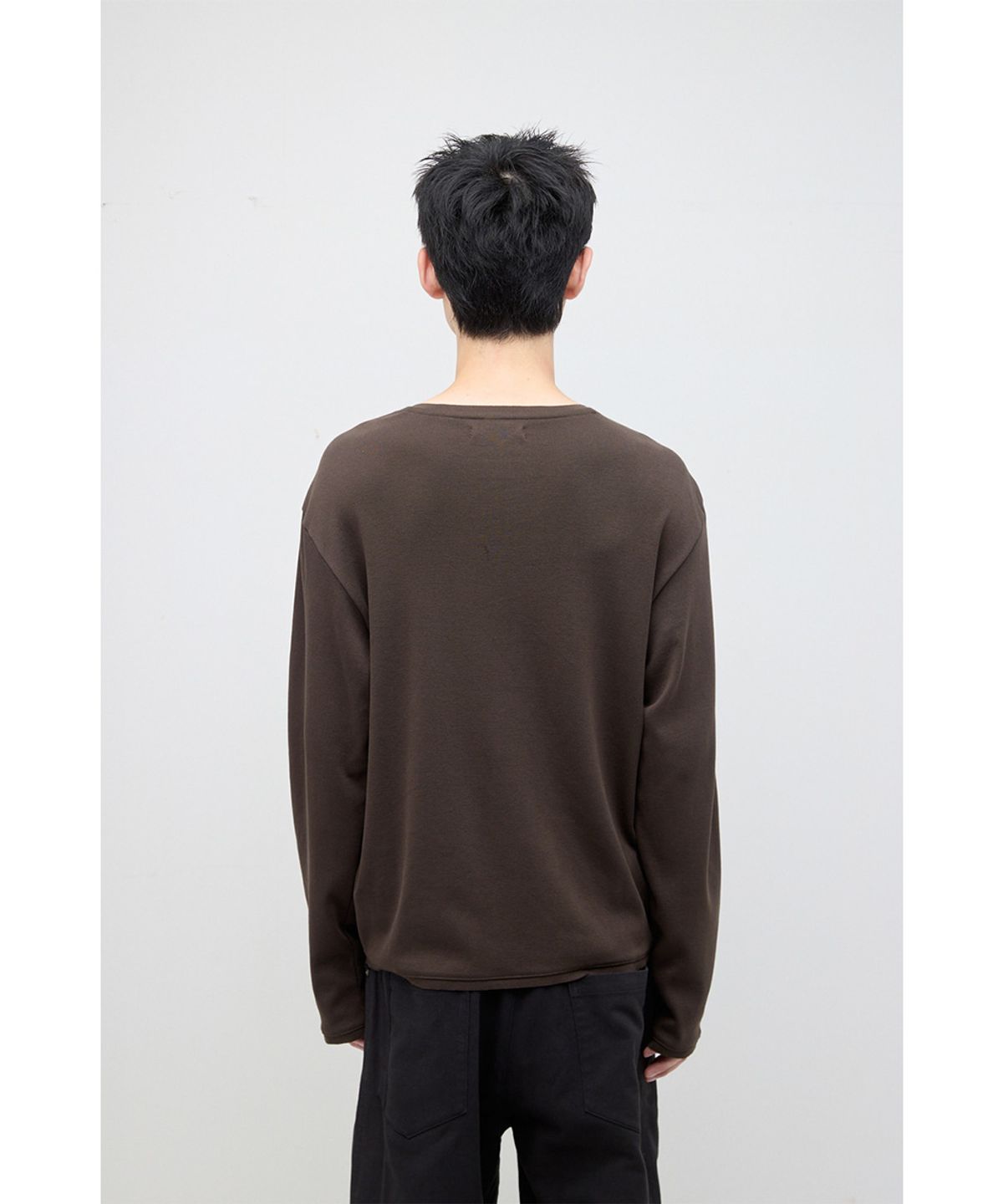 해칭룸(HATCHINGROOM) Rolling Tee Rib Deep Brown