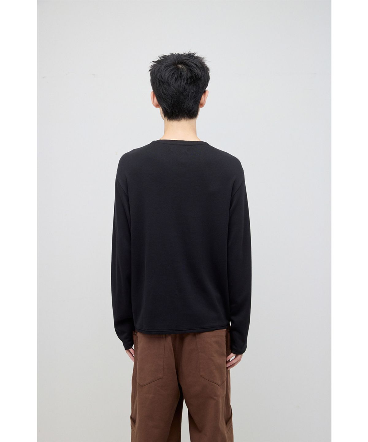 해칭룸(HATCHINGROOM) Rolling Tee Rib Black