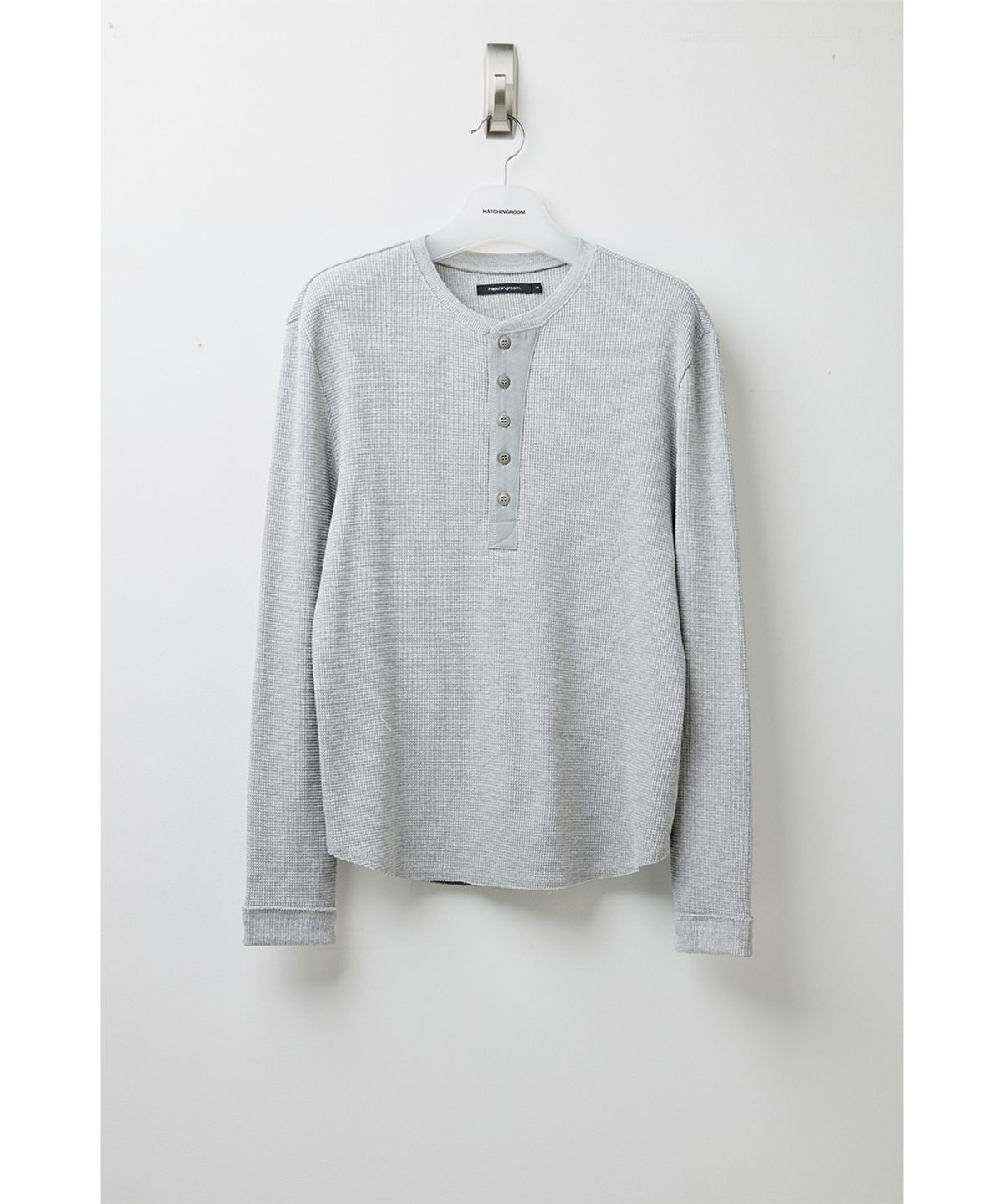 해칭룸(HATCHINGROOM) Thermal Henley Tee M.Grey