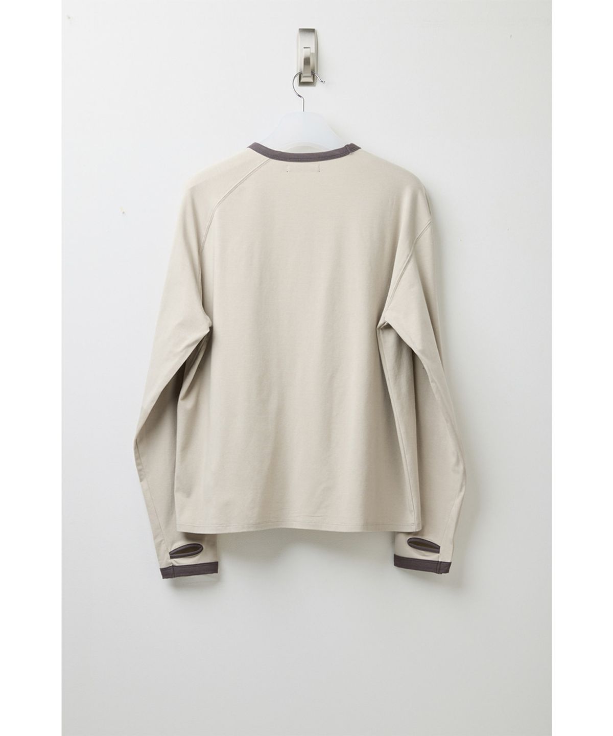 해칭룸(HATCHINGROOM) Silket Ringer Tee Greige