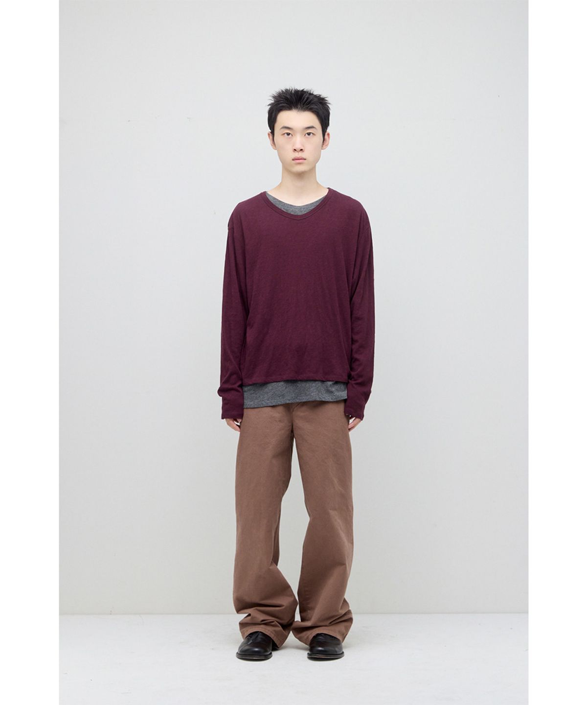해칭룸(HATCHINGROOM) UV Layered Tee Burgundy