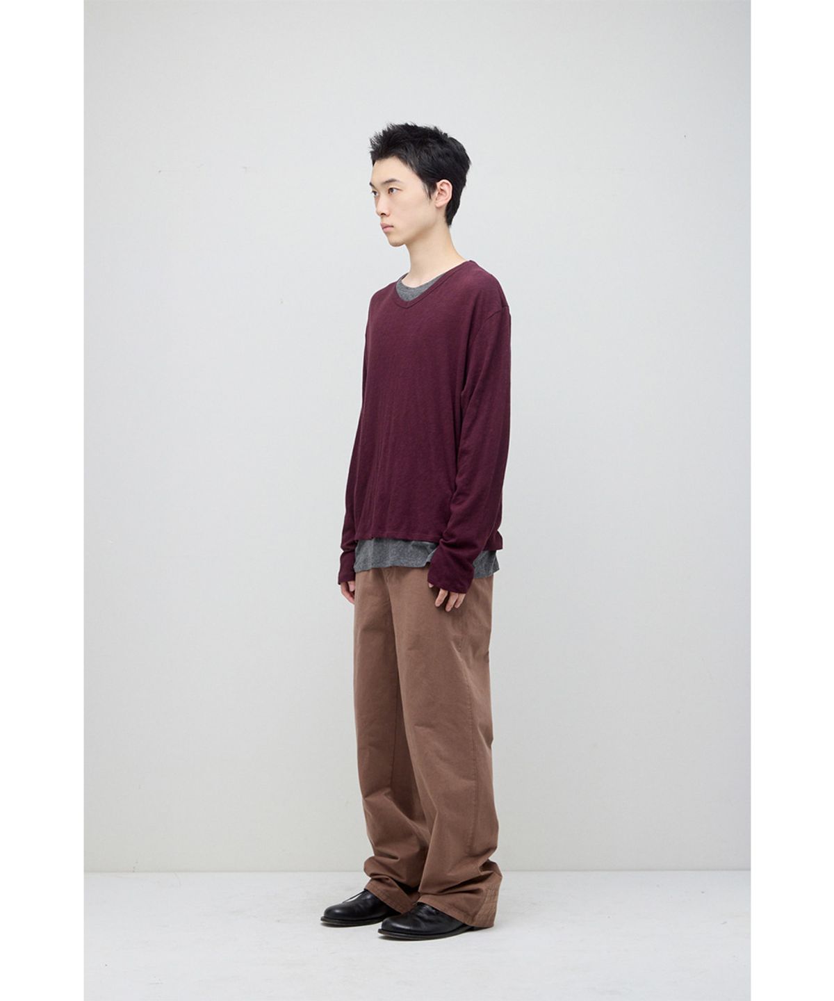 해칭룸(HATCHINGROOM) UV Layered Tee Burgundy