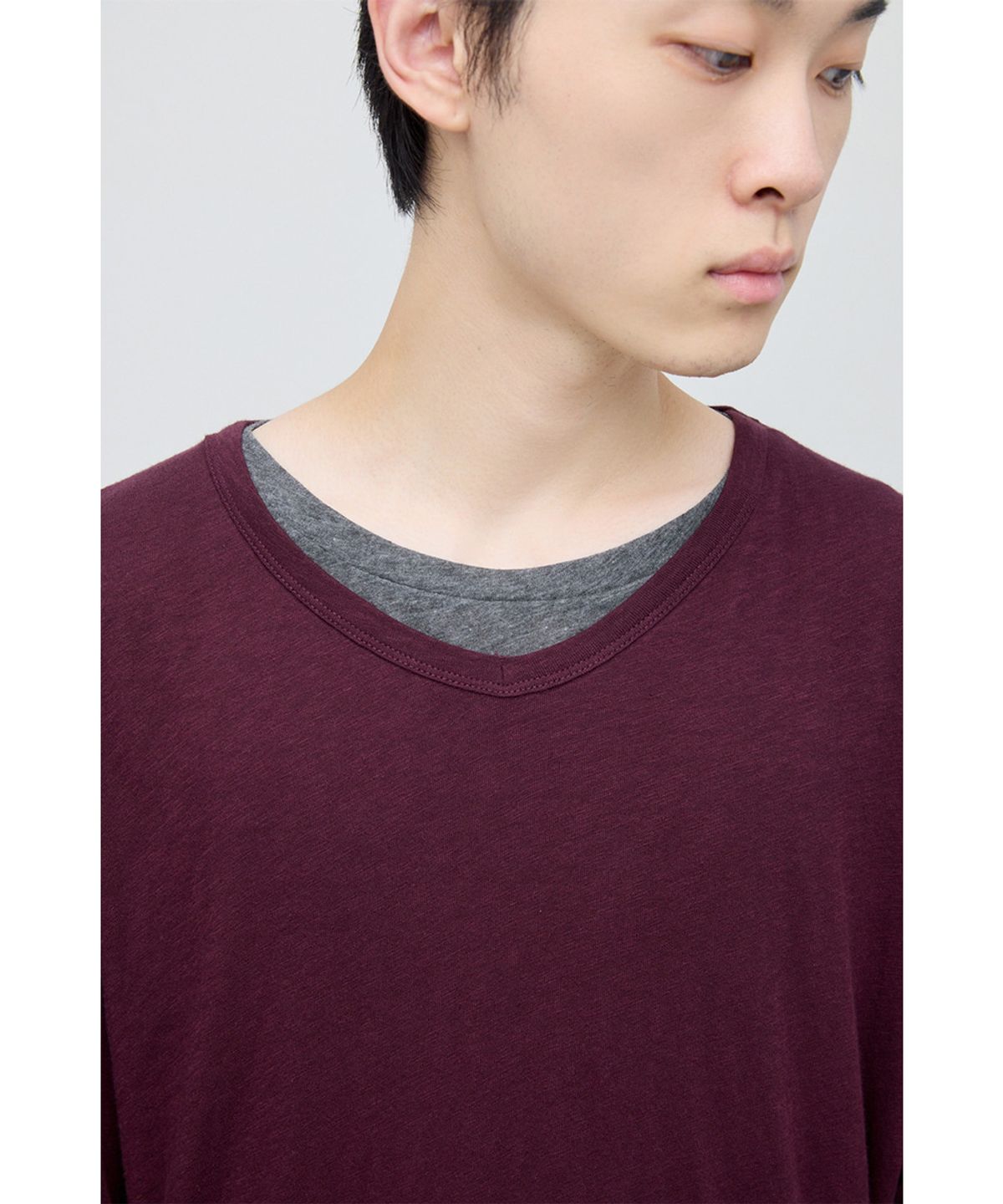 해칭룸(HATCHINGROOM) UV Layered Tee Burgundy