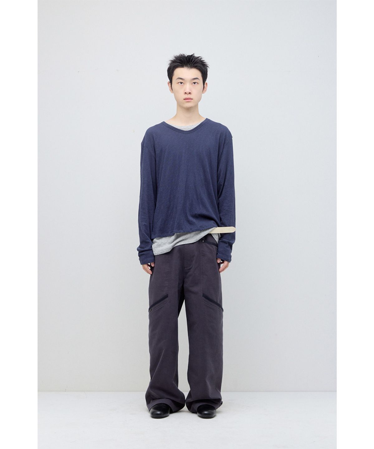 해칭룸(HATCHINGROOM) Sequence Pants Blue Charcoal