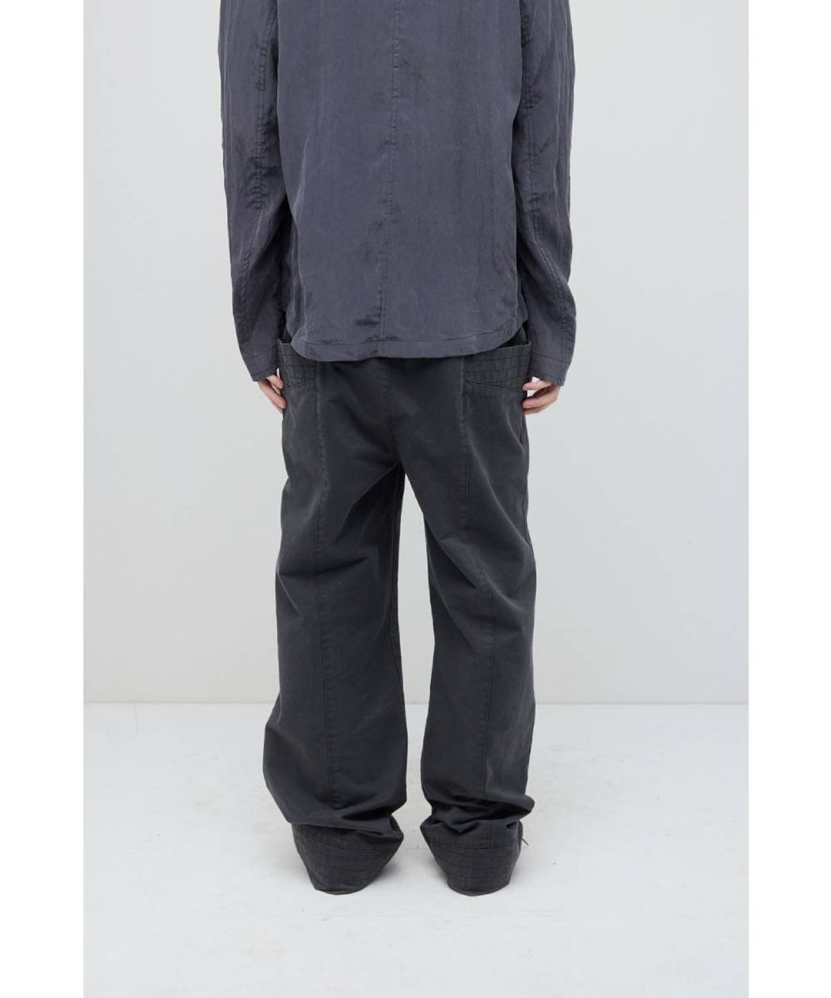 해칭룸(HATCHINGROOM) Flap Trousers Dark Green