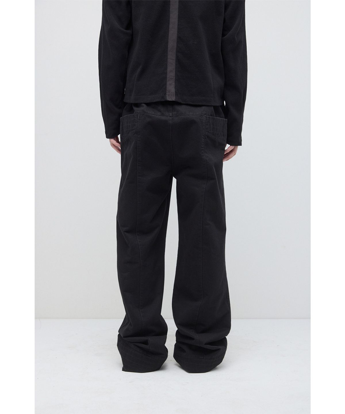 해칭룸(HATCHINGROOM) Flap Trousers Black