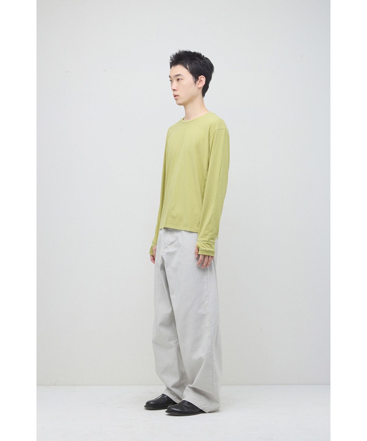 해칭룸(HATCHINGROOM) Wide Curve Jeans Light Grey