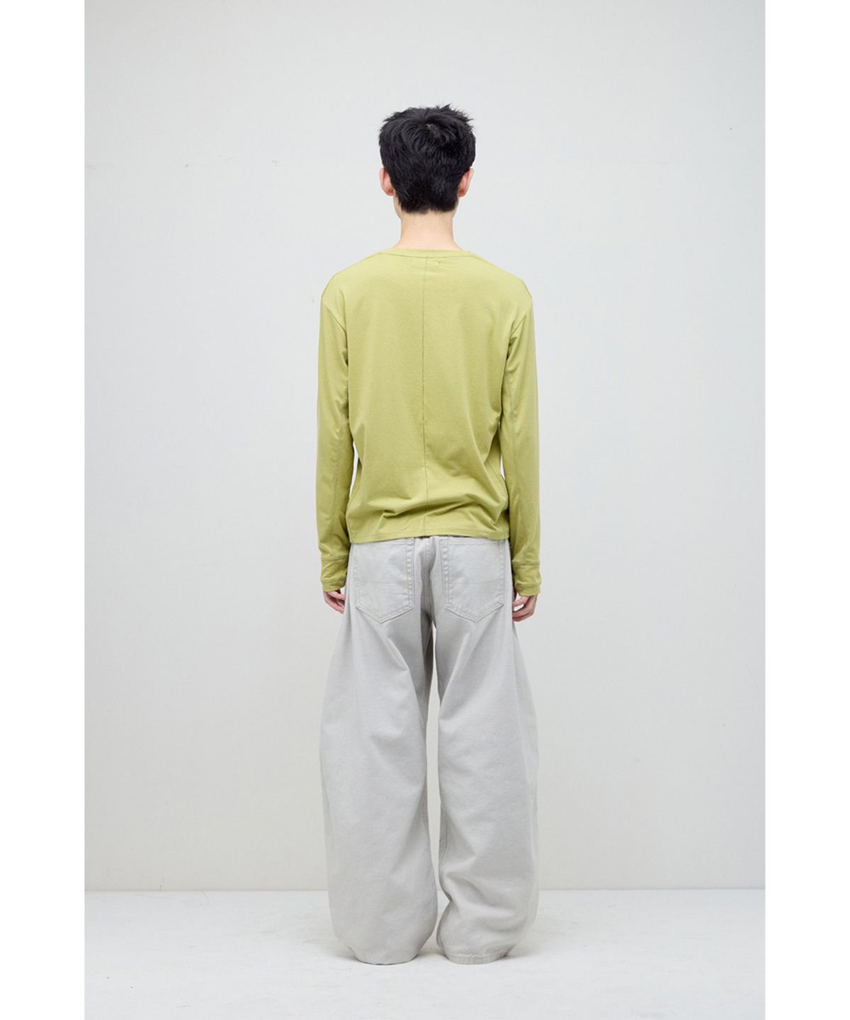 해칭룸(HATCHINGROOM) Wide Curve Jeans Light Grey