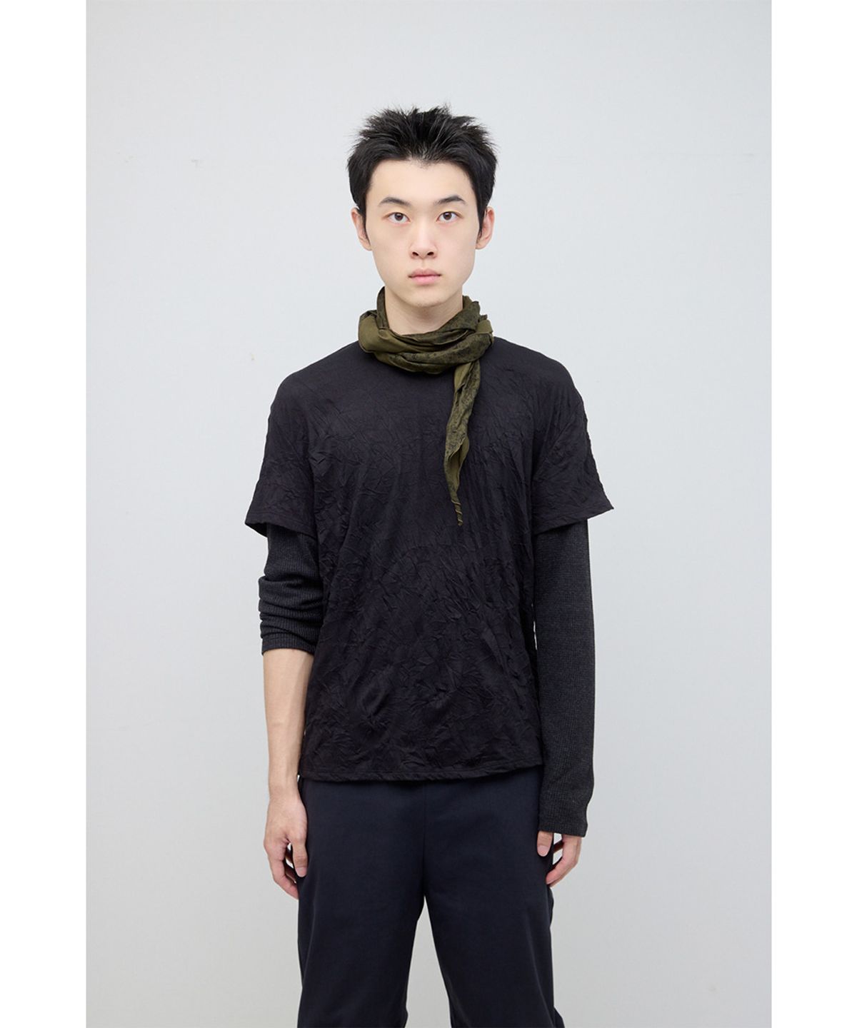 해칭룸(HATCHINGROOM) Diamond Scarf Floral Paisley Khaki