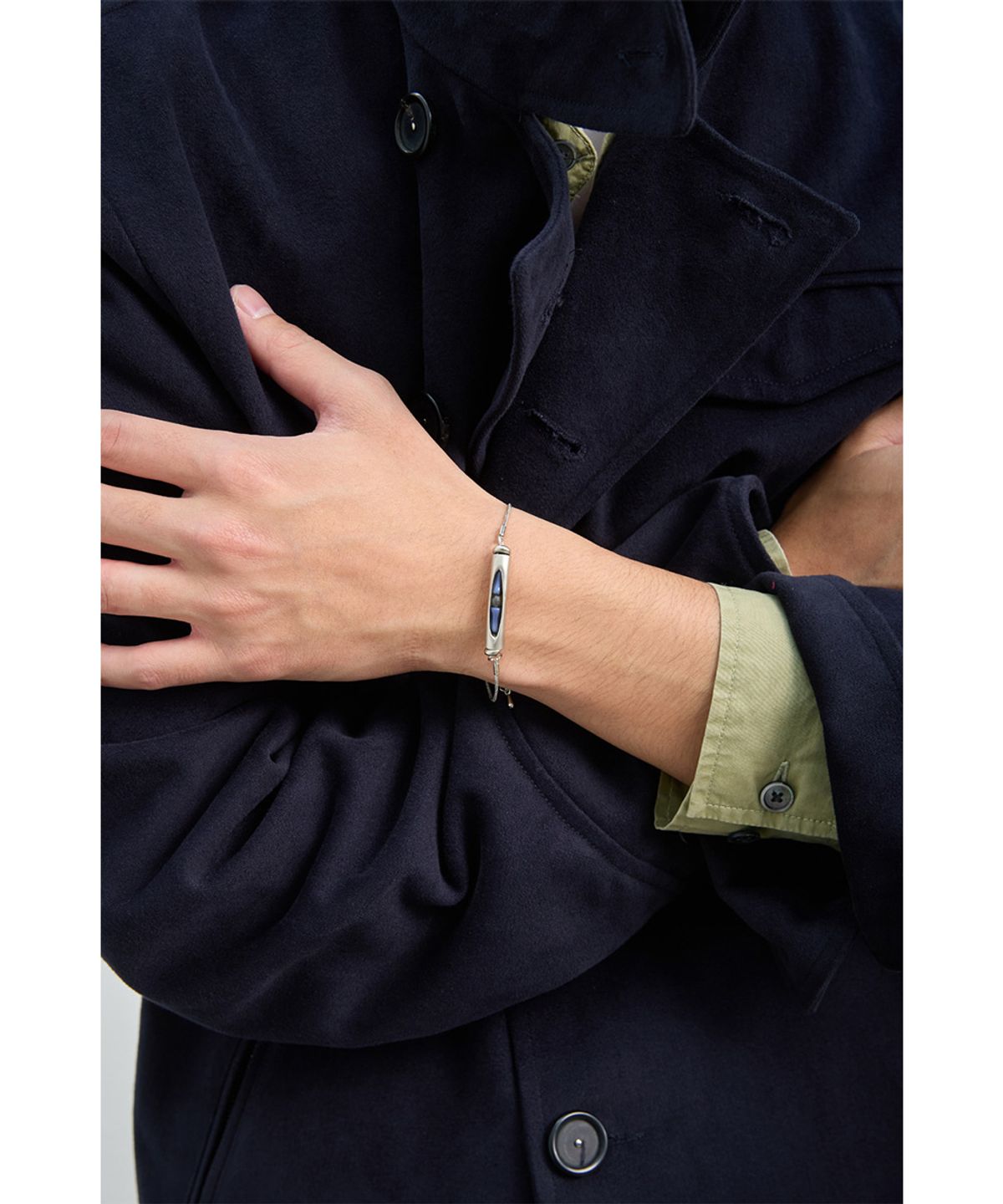 해칭룸(HATCHINGROOM) Cylinder Bracelet Blue
