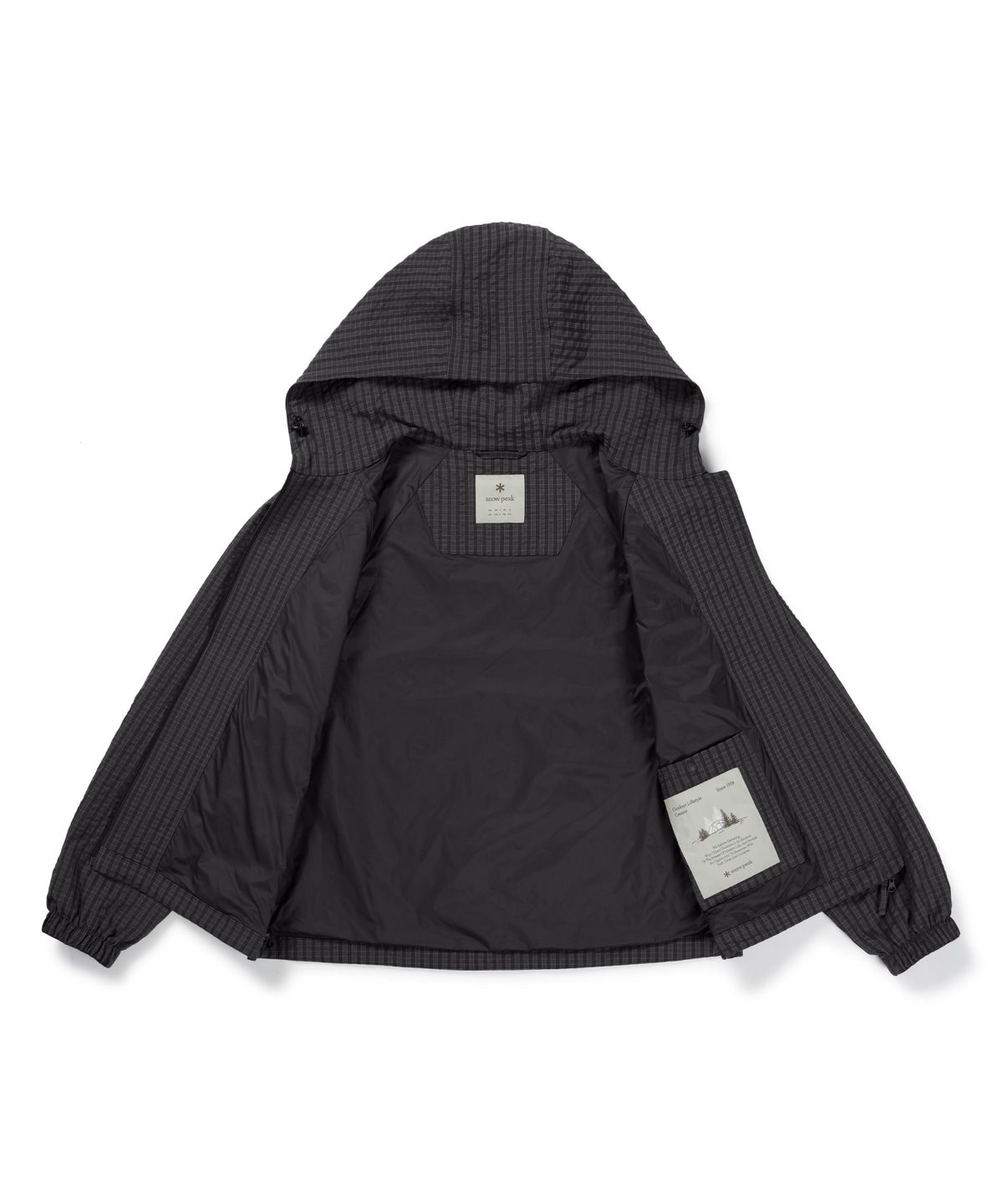 스노우피크 어패럴(SNOWPEAK APPAREL) 체크 시어서커 여성 자켓 (S26FWFJK09) Dark Charcoal