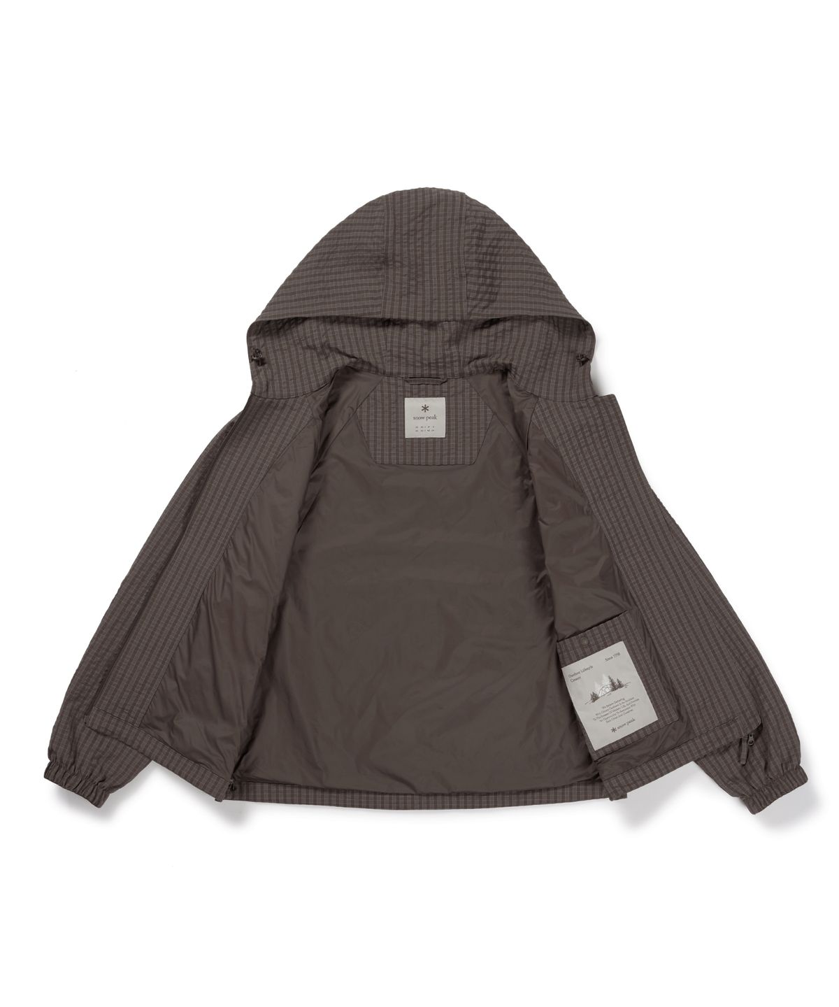 스노우피크 어패럴(SNOWPEAK APPAREL) 체크 시어서커 여성 자켓 (S26FWFJK09) Chocolate Khaki