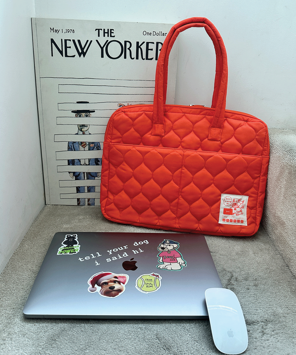헤이쥬드(HEYJUD) Work Puff Bag 워크 퍼프백 (Radal Orange)