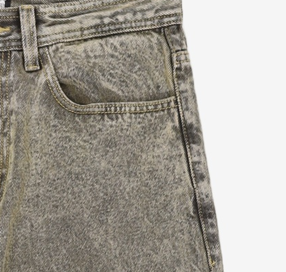 브라운브레스(BROWNBREATH) MSSG TINT WIDE JEAN - YELLOW M
