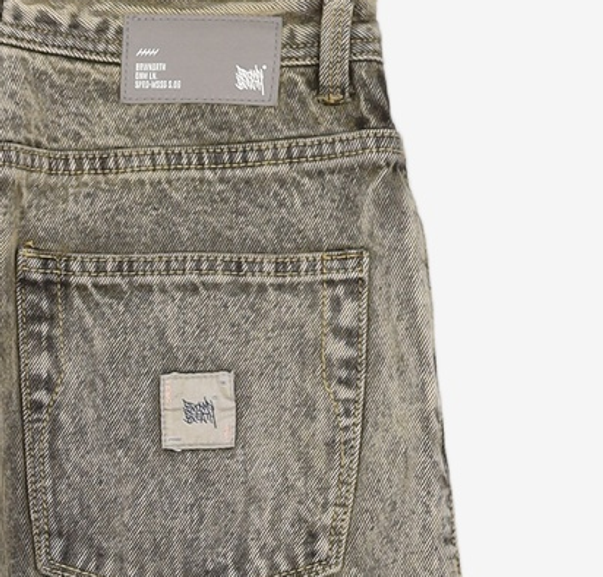 브라운브레스(BROWNBREATH) MSSG TINT WIDE JEAN - YELLOW M