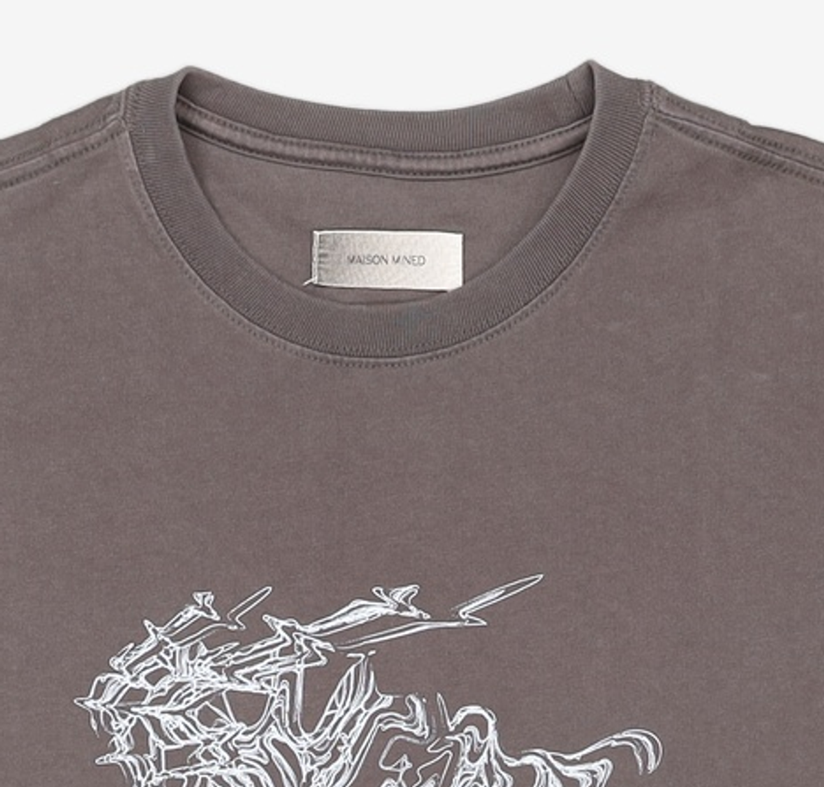메종미네드(MAISON MINED) FLOW IMAGERY HALF SLEEVE CHARCOAL L