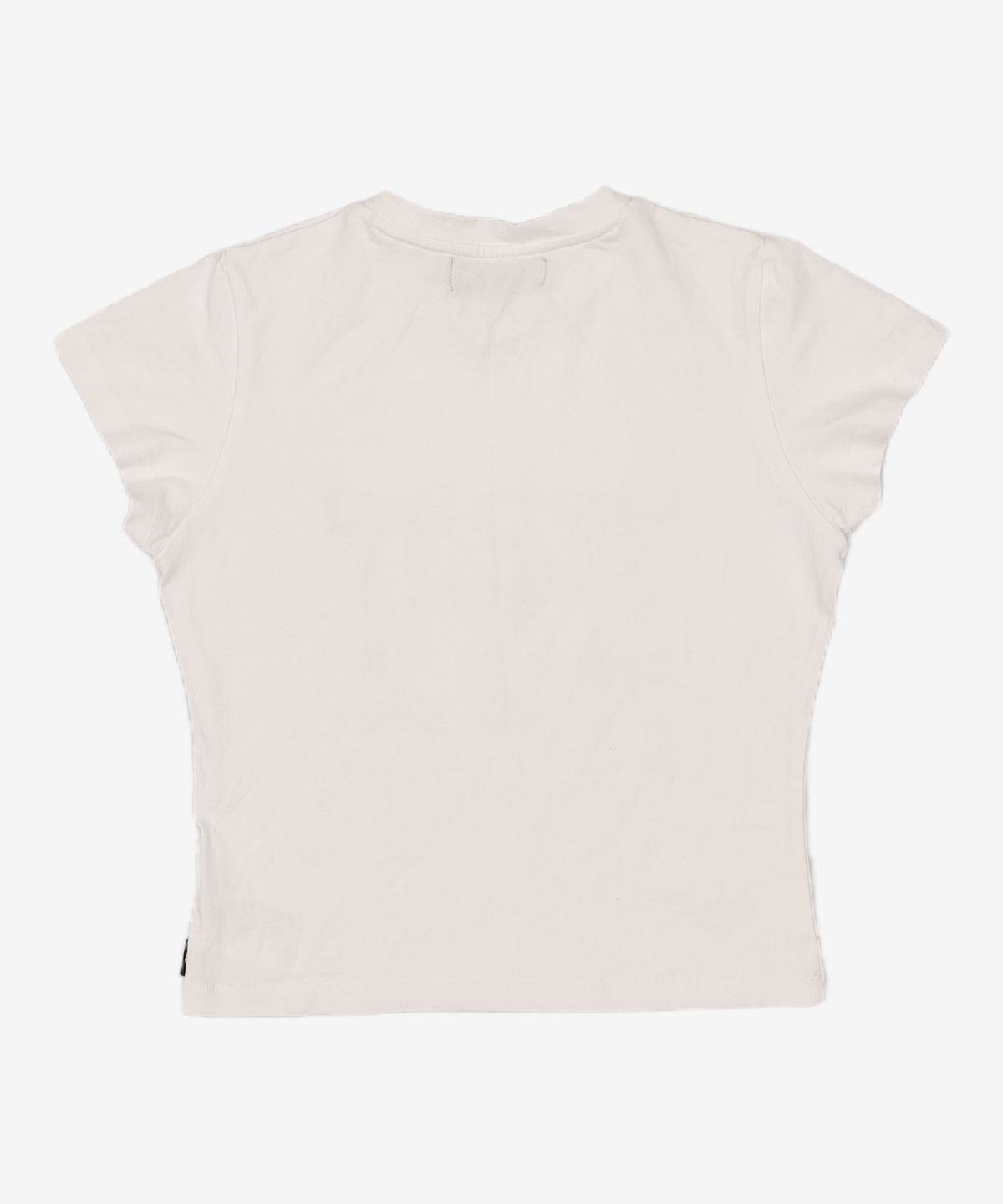 유희(YOUHEE) RIBBON GRAPHIC CROP T-SHIRTS WHITE FREE