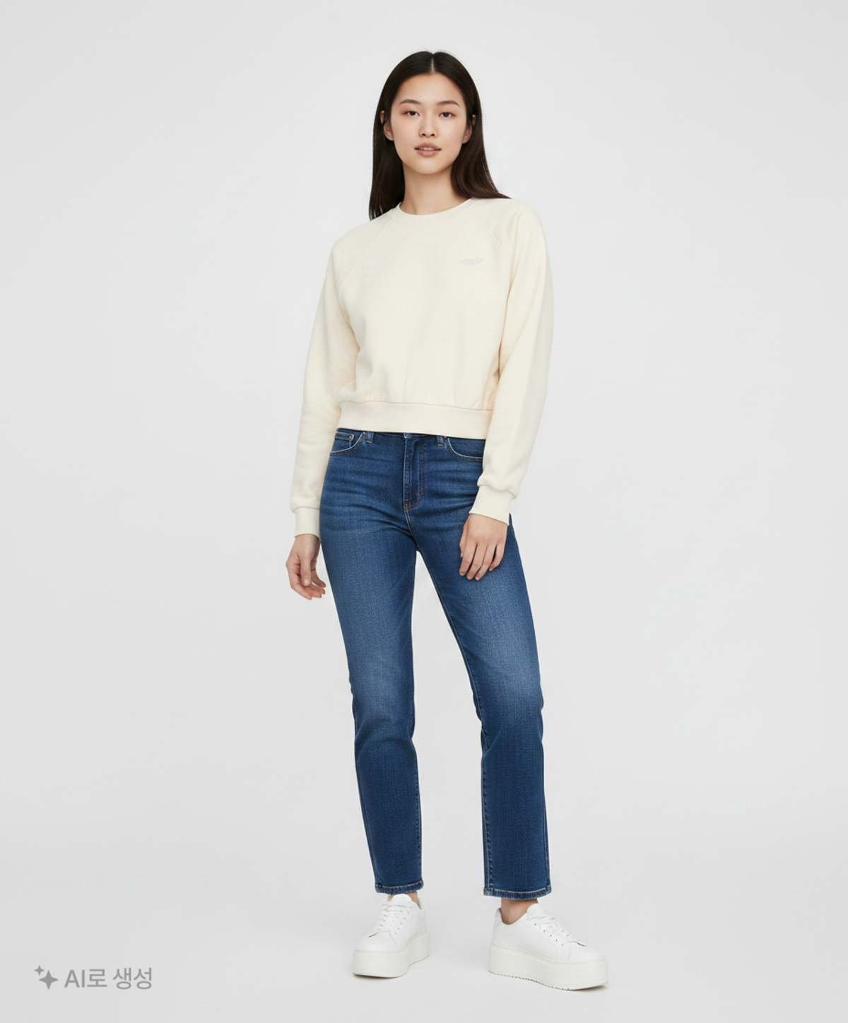 리바이스(LEVI'S) Ng 빈티지 라글란 크루넥 티셔츠_A0847-0000 S