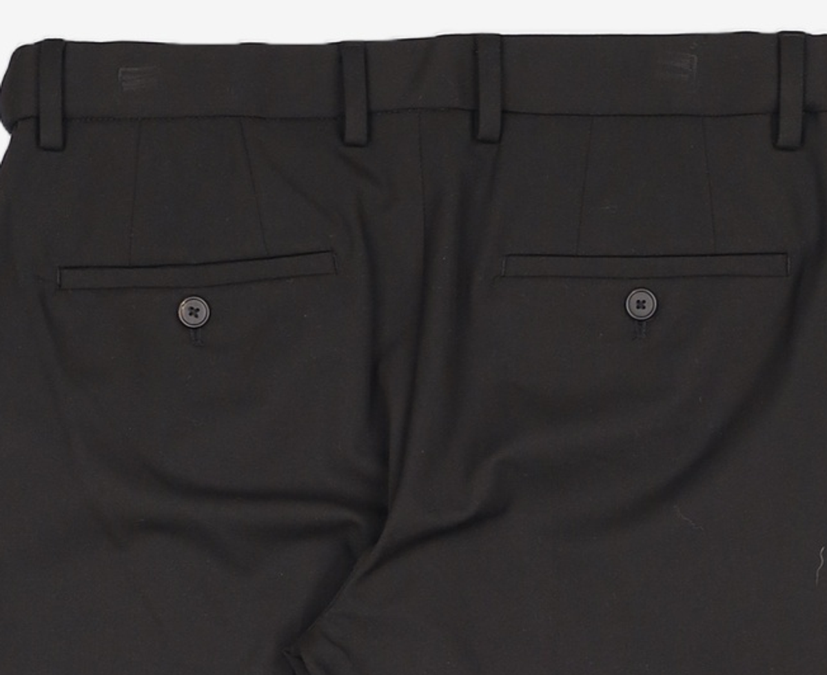 무신사 스탠다드(MUSINSA STANDARD) 테이퍼드 히든 밴딩 크롭 슬랙스 [블랙] 31