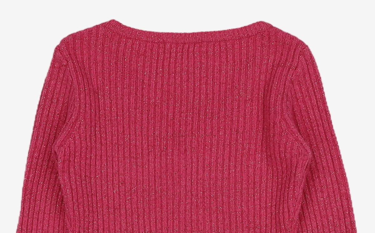 큐리티(CURETTY) C BUTTON POINT METALLIC KNIT DRESS_PINK M
