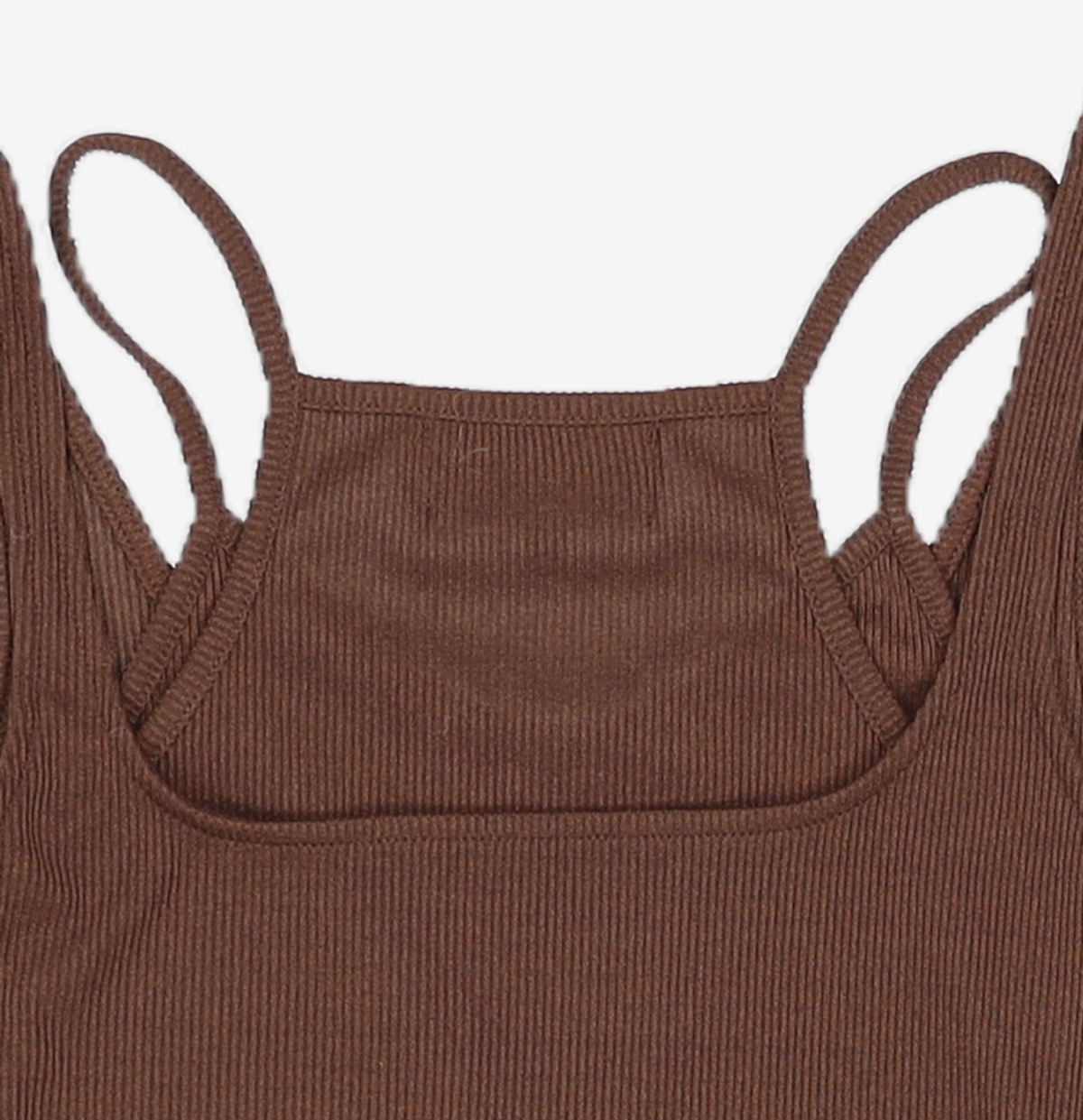 우알롱(WOOALONG) Layered sleeveless - BROWN S