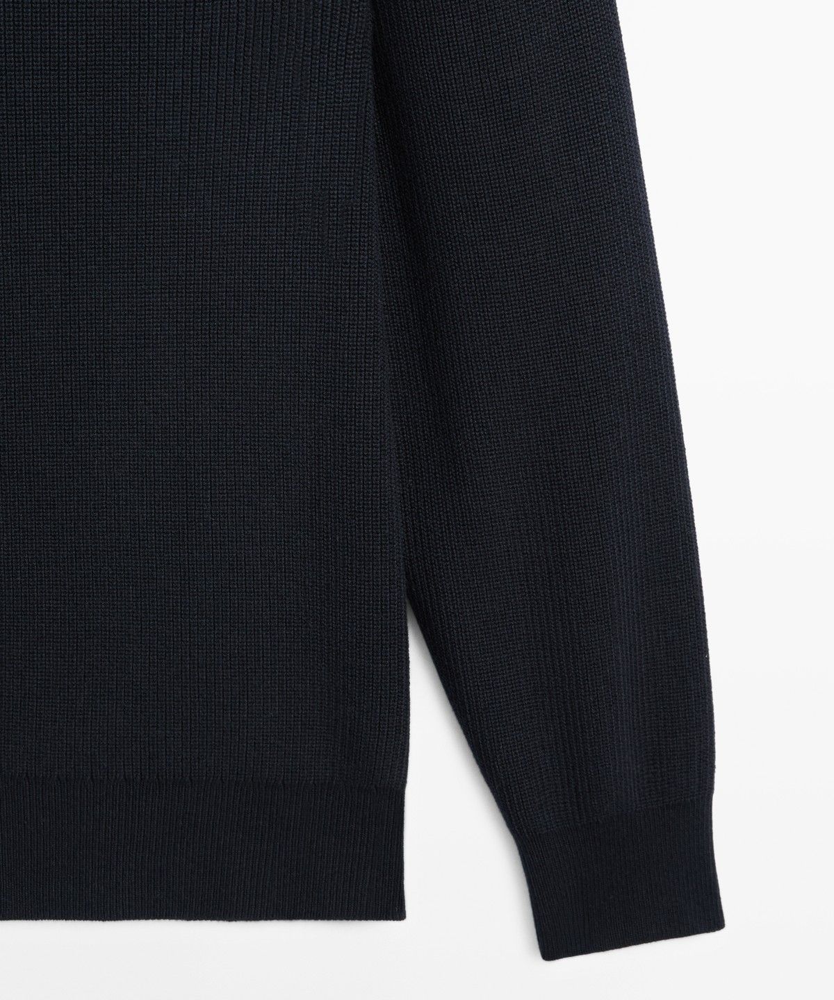 마시모두띠(MASSIMO DUTTI) 100% 코튼 모크넥 니트 스웨터