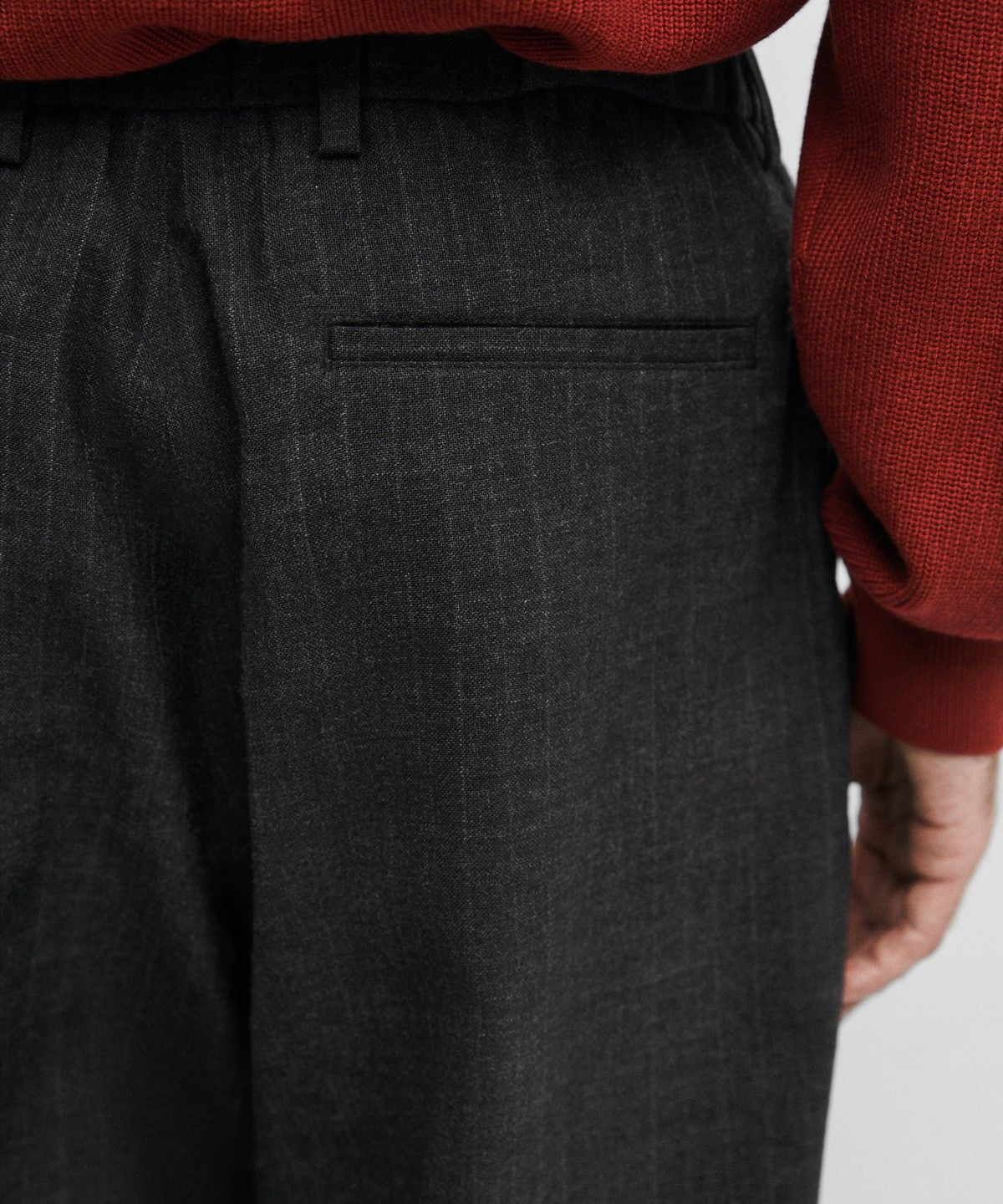 마시모두띠(MASSIMO DUTTI) 100% 울 스트라이프 릴랙스 핏 팬츠