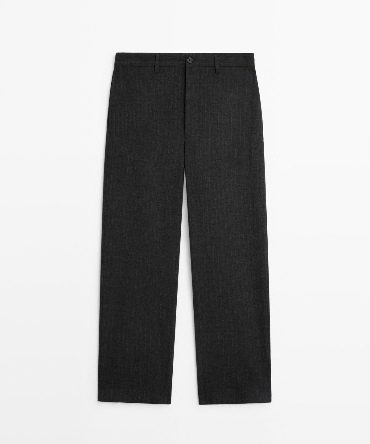 마시모두띠(MASSIMO DUTTI) 100% 울 스트라이프 릴랙스 핏 팬츠
