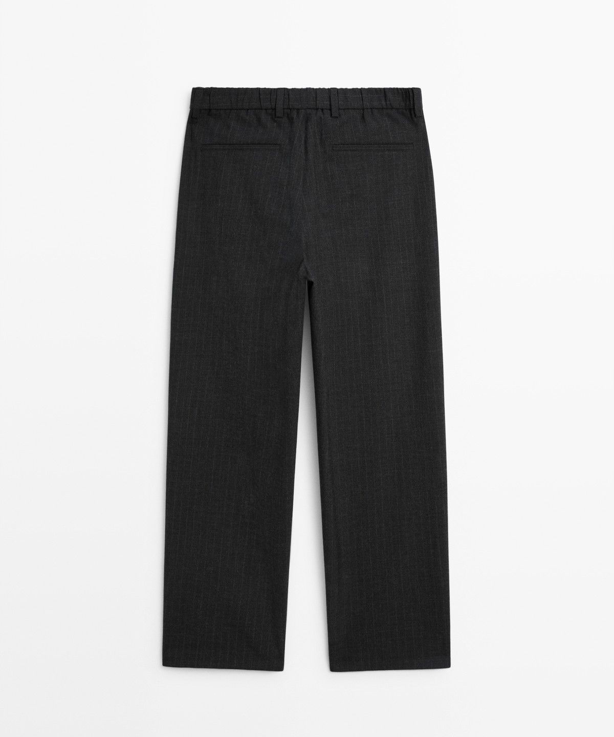 마시모두띠(MASSIMO DUTTI) 100% 울 스트라이프 릴랙스 핏 팬츠
