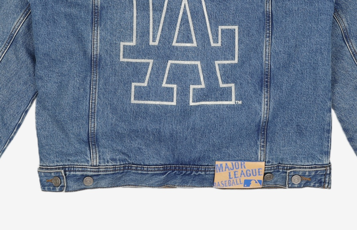 엠엘비(MLB) [UNI] 빅로고 쉐르파 데님자켓 LA (BLUE) M