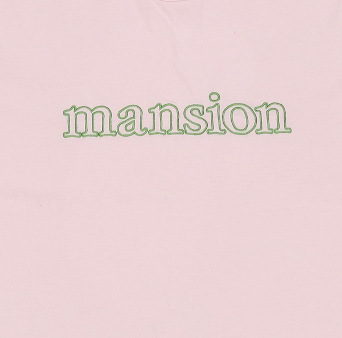 비뮤즈맨션(BEMUSE MANSION) Mansion embroidery tee - Light pink FREE