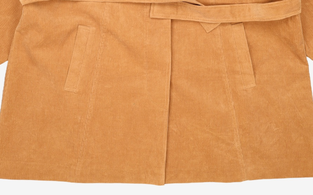 르아보네(LE ABONNE) CORDUROY BUTTON HALF JACKET_CAMEL FREE