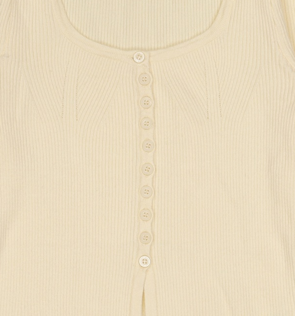 비바셔스(VIVACIOUS) Andy Square-neck Button Cardigan - 5COL XS