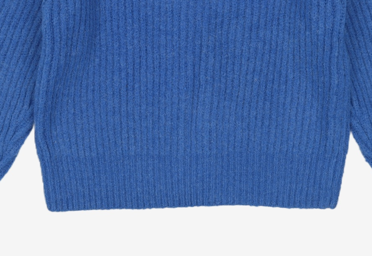 마리떼 프랑소와 저버(MARITHÉ + FRANҪOIS GIRBAUD) MOHAIR COLLAR CARDIGAN blue L