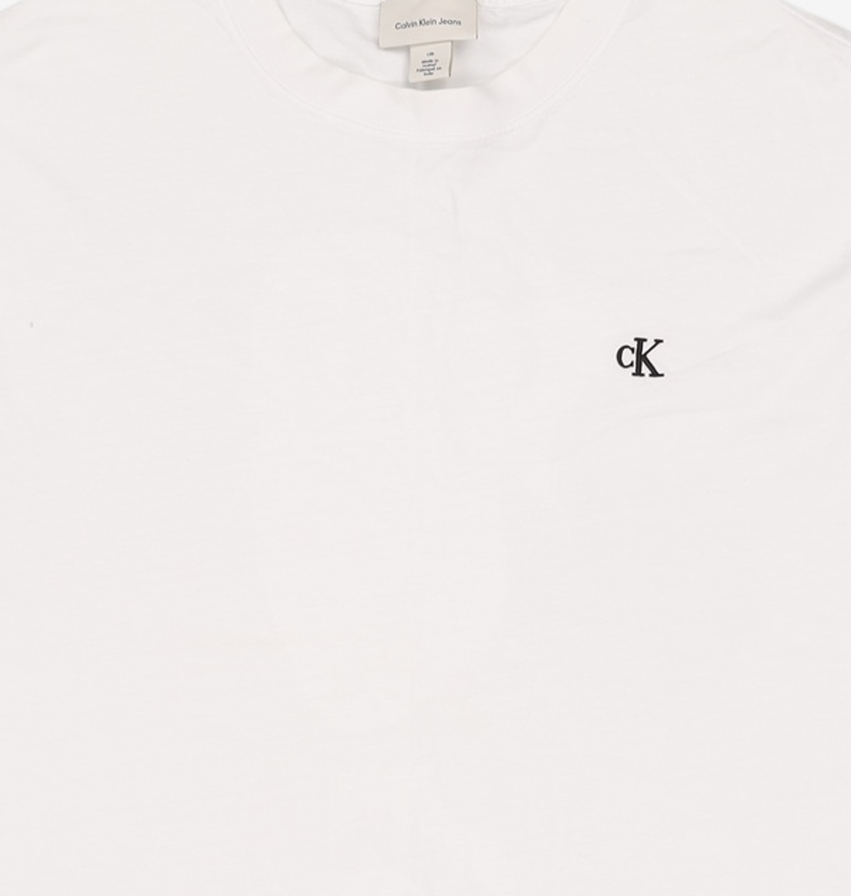 캘빈클라인 진(CALVIN KLEIN JEANS) 릴렉스핏 아카이브 로고 반팔 티셔츠 40HM229 YAA L