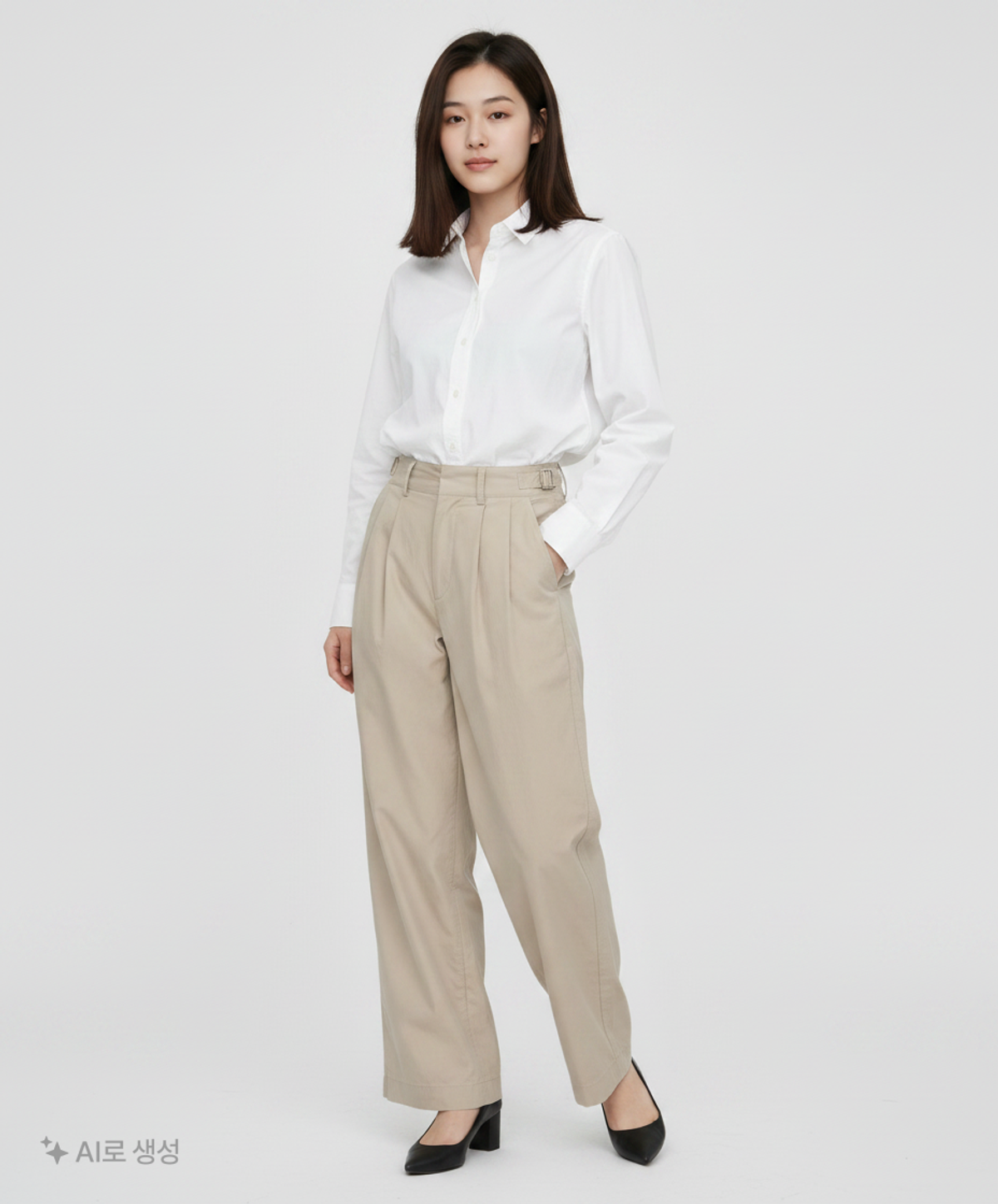 후아유(WHO.A.U) Bizo Pintuck Cotton Nylon Pants(F) / WHTAE4994F M