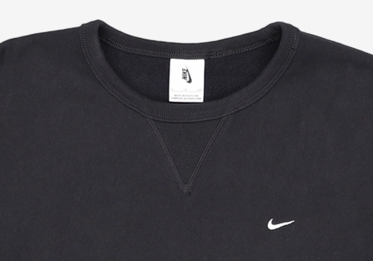 나이키(NIKE) 솔로 스우시 플리스 크루 M - 블랙:화이트 / HV1087-010 S