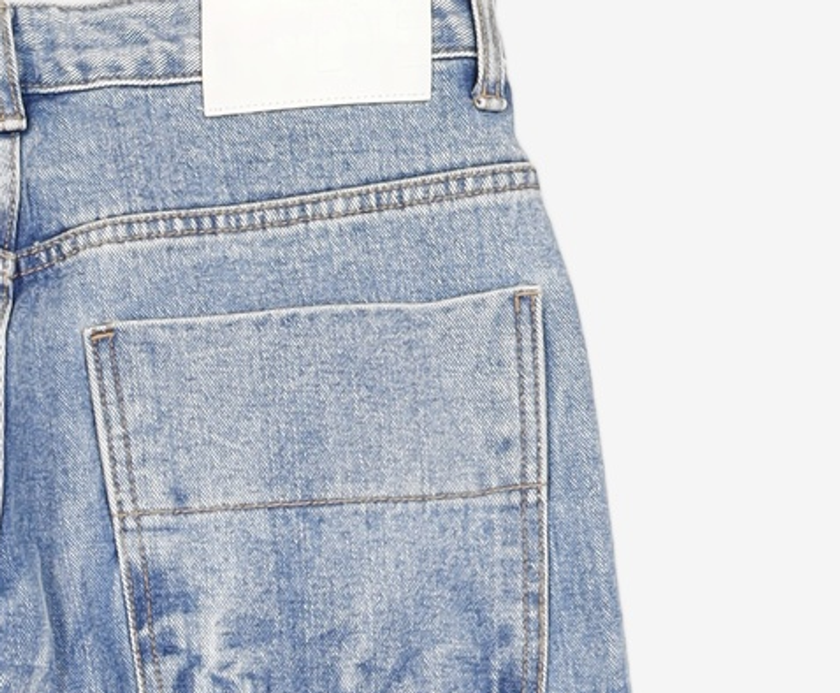 데케트(DECET) Mid Rise Wide Jeans DCPT027BlueCenter 32
