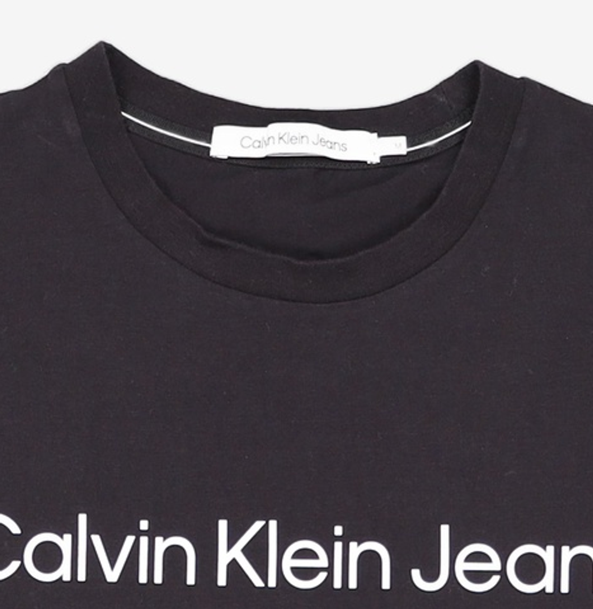 캘빈클라인 진(CALVIN KLEIN JEANS) 2color 남 레귤러핏 인스티튜셔널 로고 스트레치 반팔 티셔츠 J321612 M