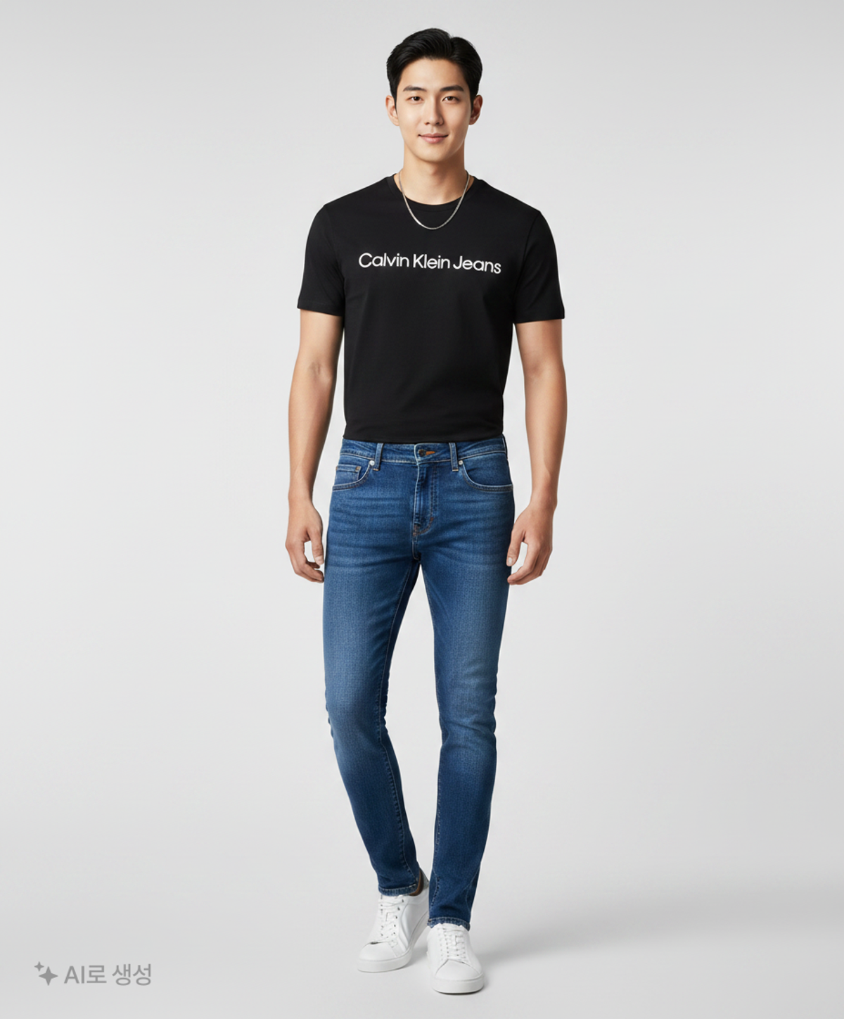 캘빈클라인 진(CALVIN KLEIN JEANS) 2color 남 레귤러핏 인스티튜셔널 로고 스트레치 반팔 티셔츠 J321612 M