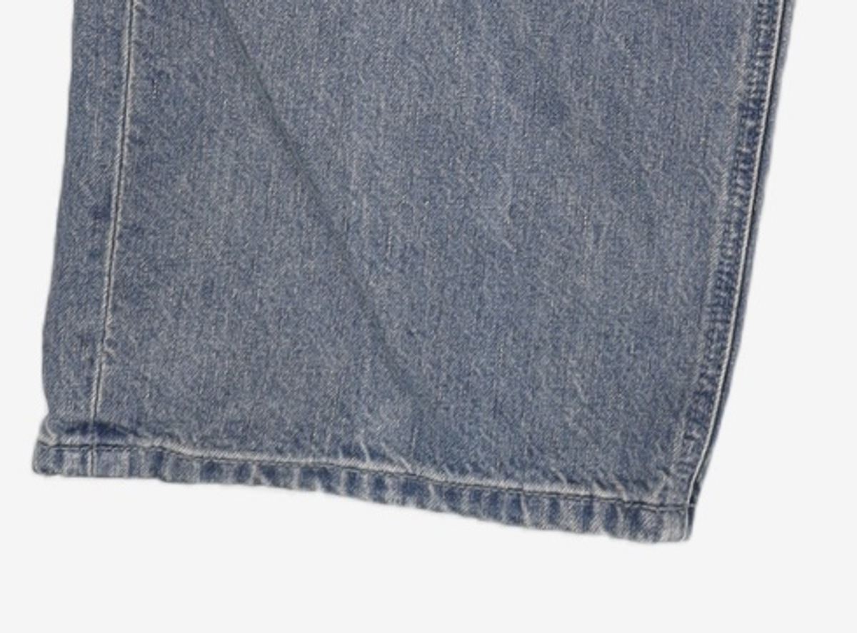 데케트(DECET) Mid Rise Wide Jeans DCPT027CrinkleBlue 32
