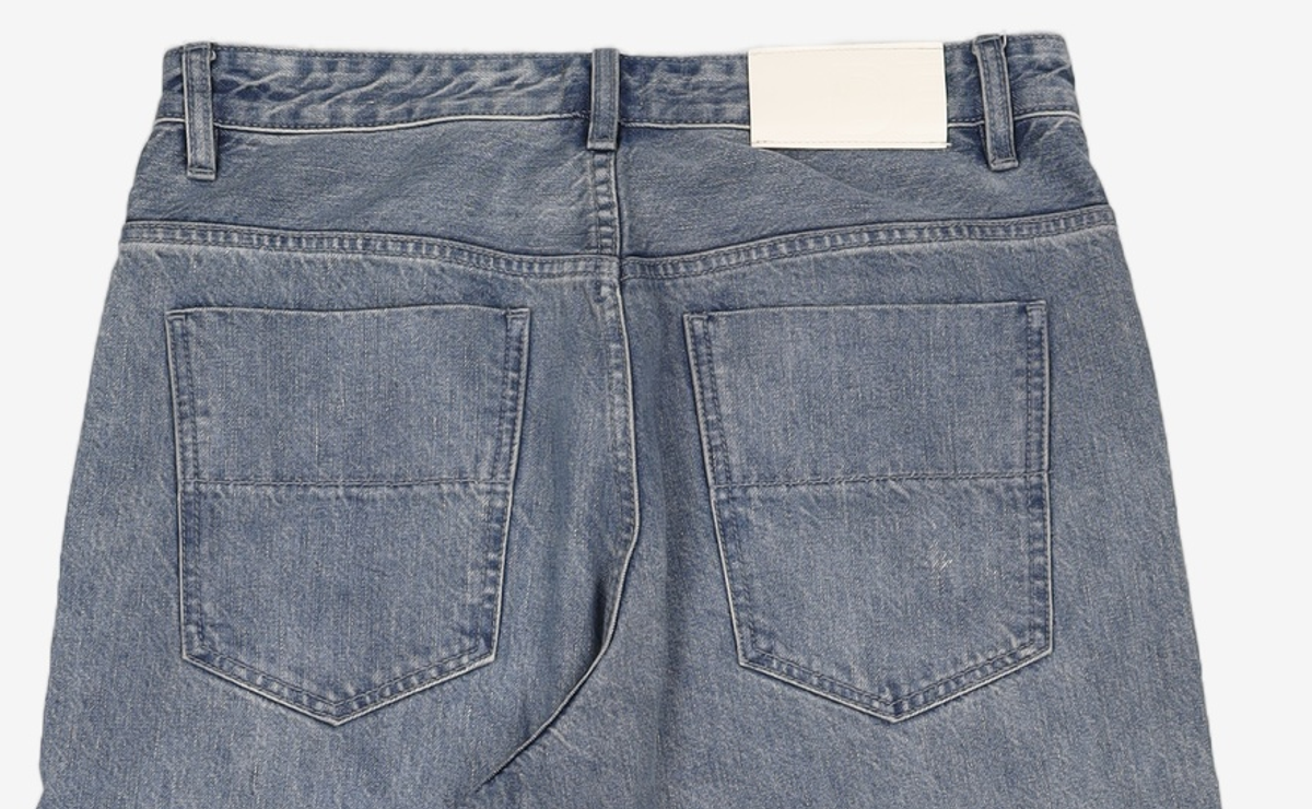데케트(DECET) Mid Rise Wide Jeans DCPT027CrinkleBlue 32