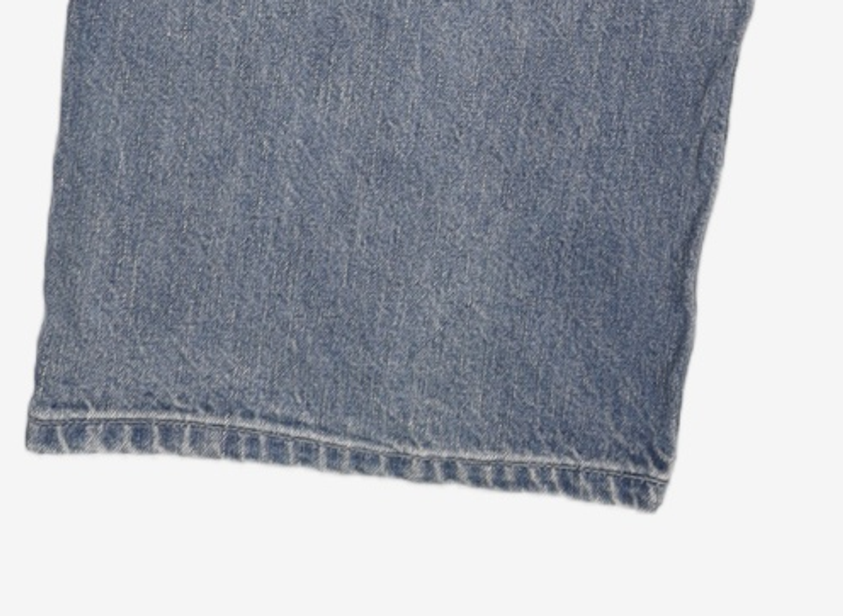 데케트(DECET) Mid Rise Wide Jeans DCPT027CrinkleBlue 32