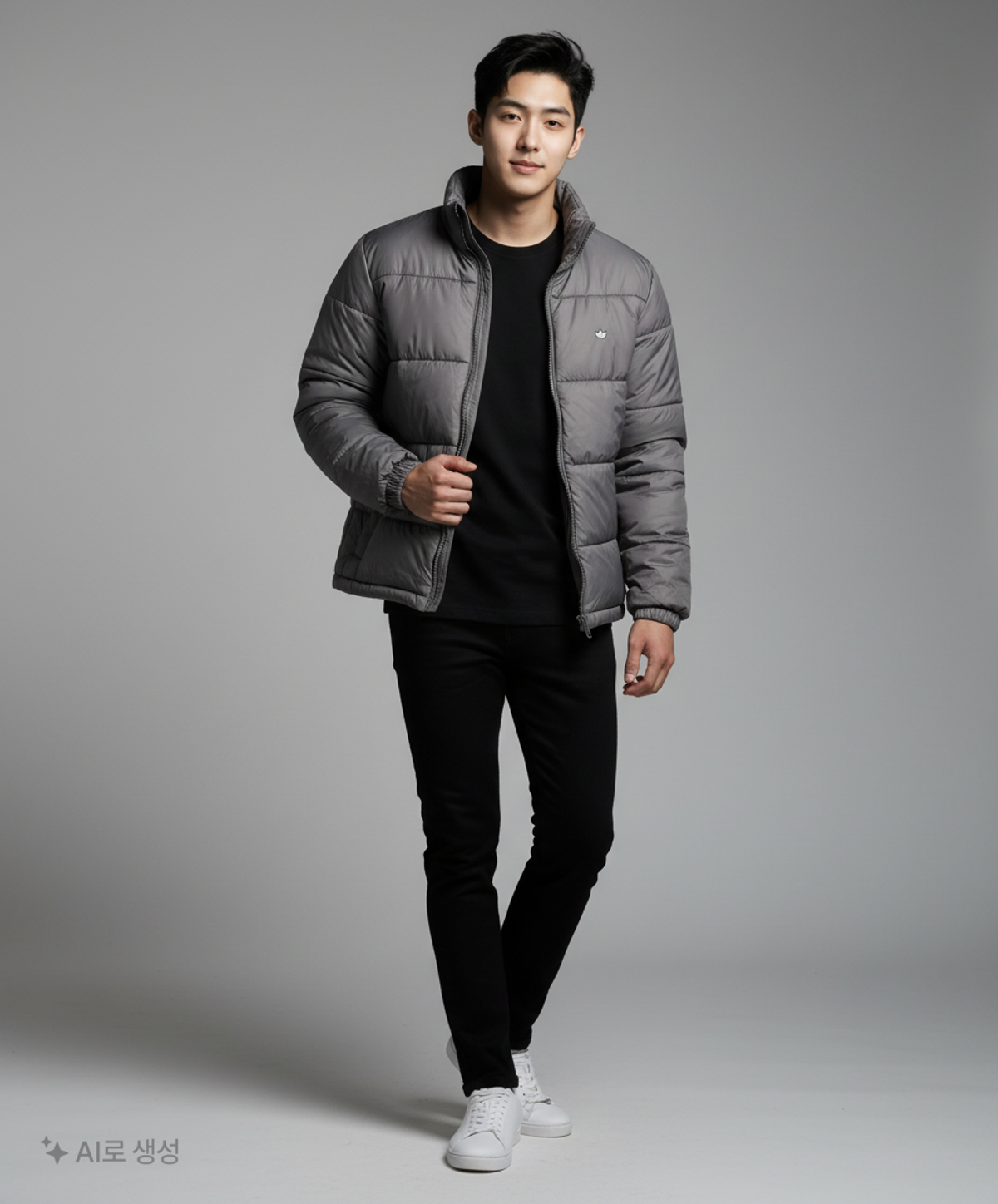 아디다스(ADIDAS) 패디드 스탠드 푸퍼 - 블랙 / H13551 L