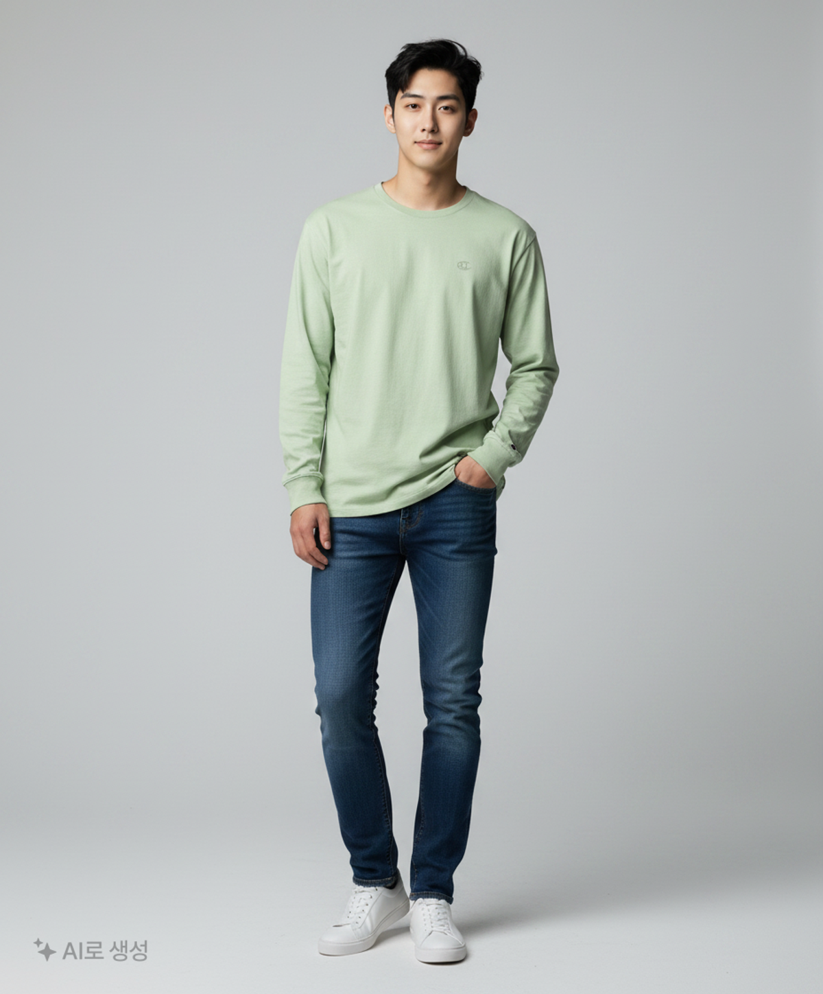 챔피온(CHAMPION) C로고 클래식 저지 롱슬리브 티셔츠 Normal Khaki XL