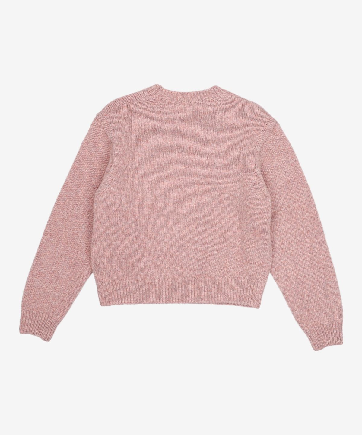 오헤시오(OHESHIO) shetland wool beads round pull-over knitted (Pink) XL